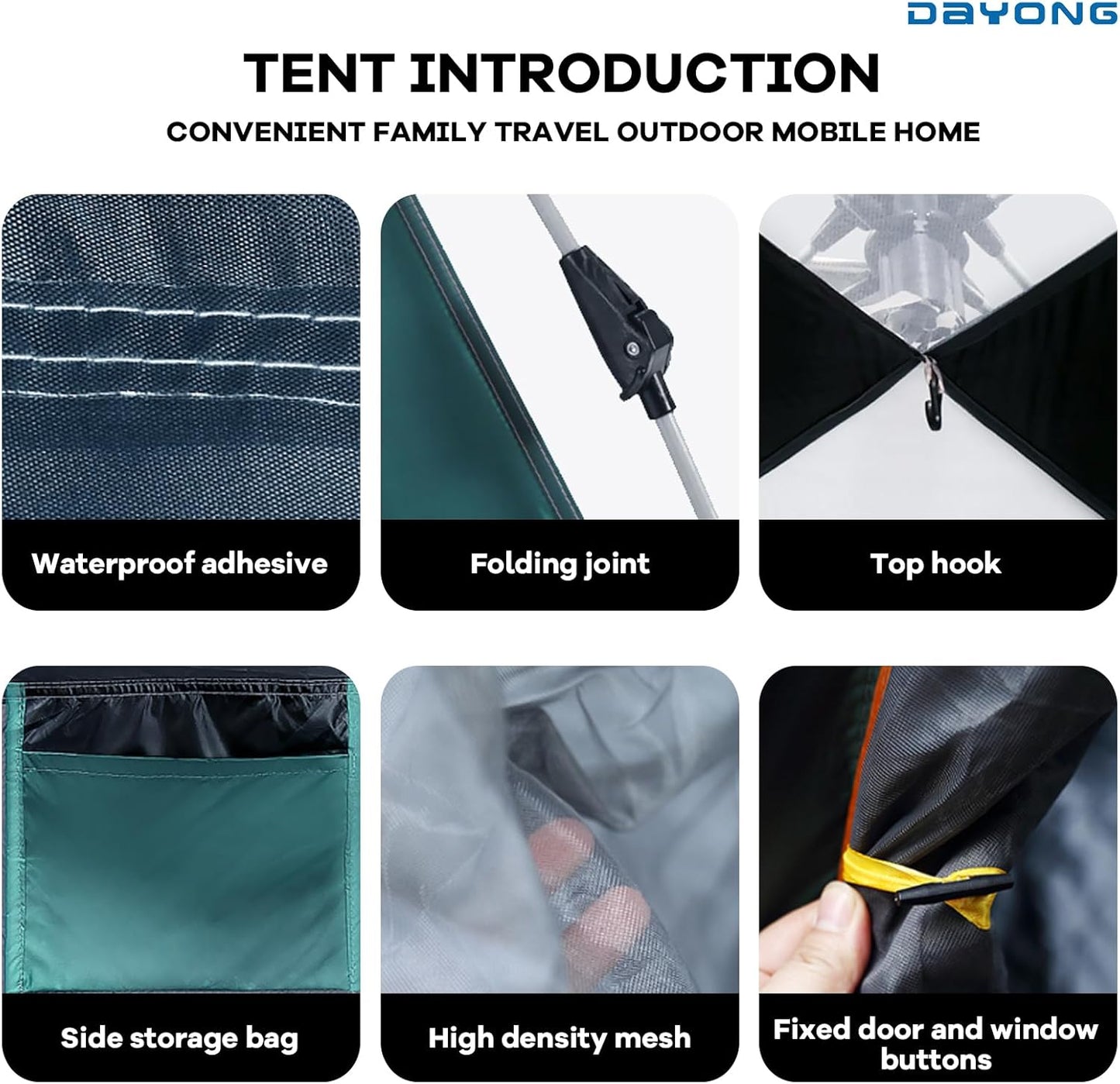 Outdoor Automatic Camping Tent 4-6 people + shade