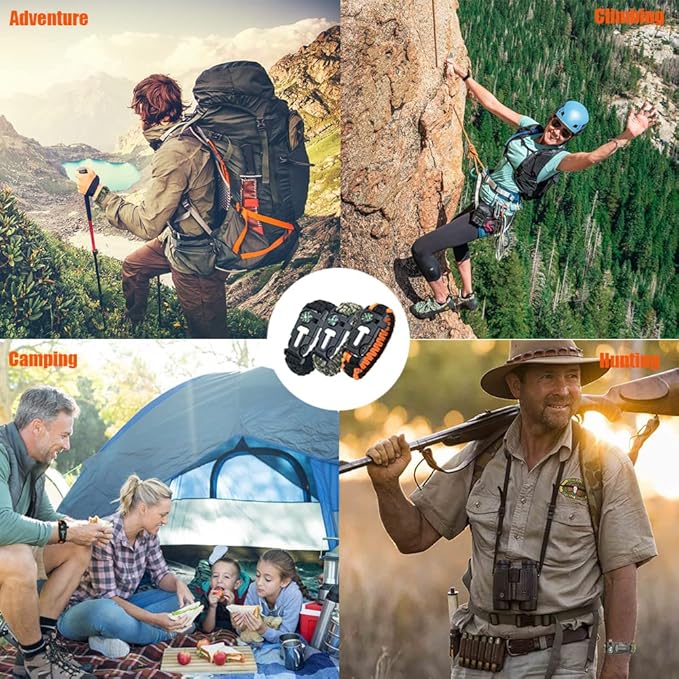 Elite Adventure Ready Survival Bracelet™ Set of 2pcs + 1 free