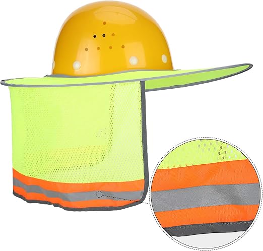 Hard Hat Sun Shield, 3 Pack Full Brim Mesh Neck