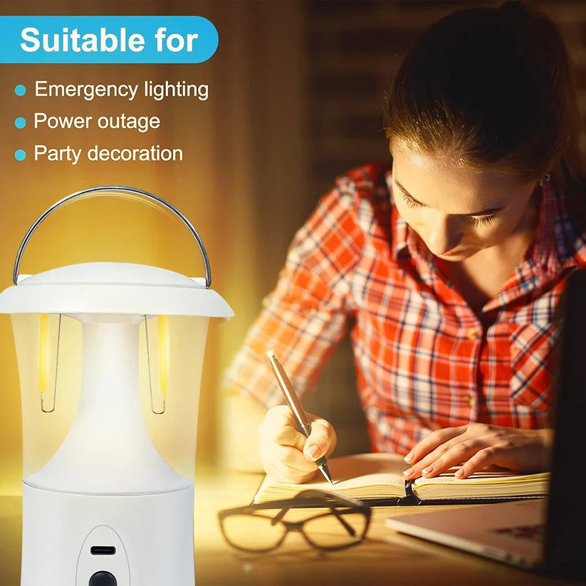 Rechargeable LED Camping Lantern with USB-C Fast Charging