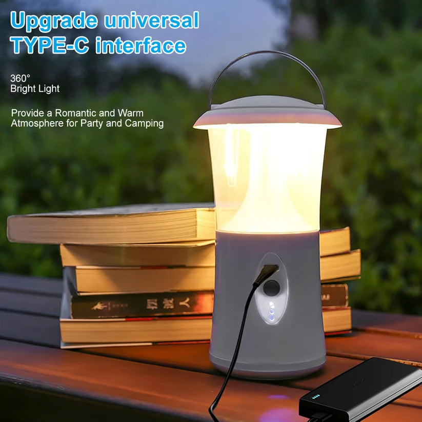Rechargeable LED Camping Lantern with USB-C Fast Charging