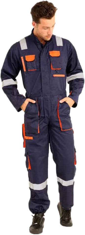 American Safety Men's European Style Coveralls Work Utility Coveralls