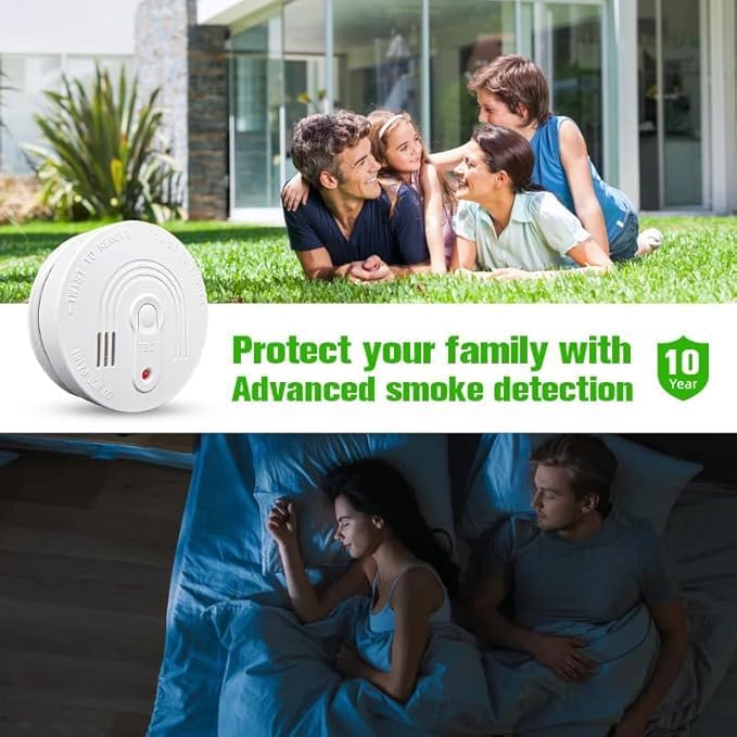 Smoke alarms for home 2pack portable and genuine