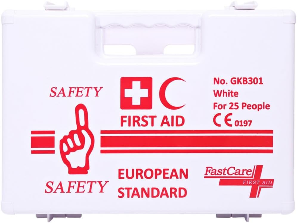FastCare First Aid Kit, White 149 PEICES INSIDE, For 25 People