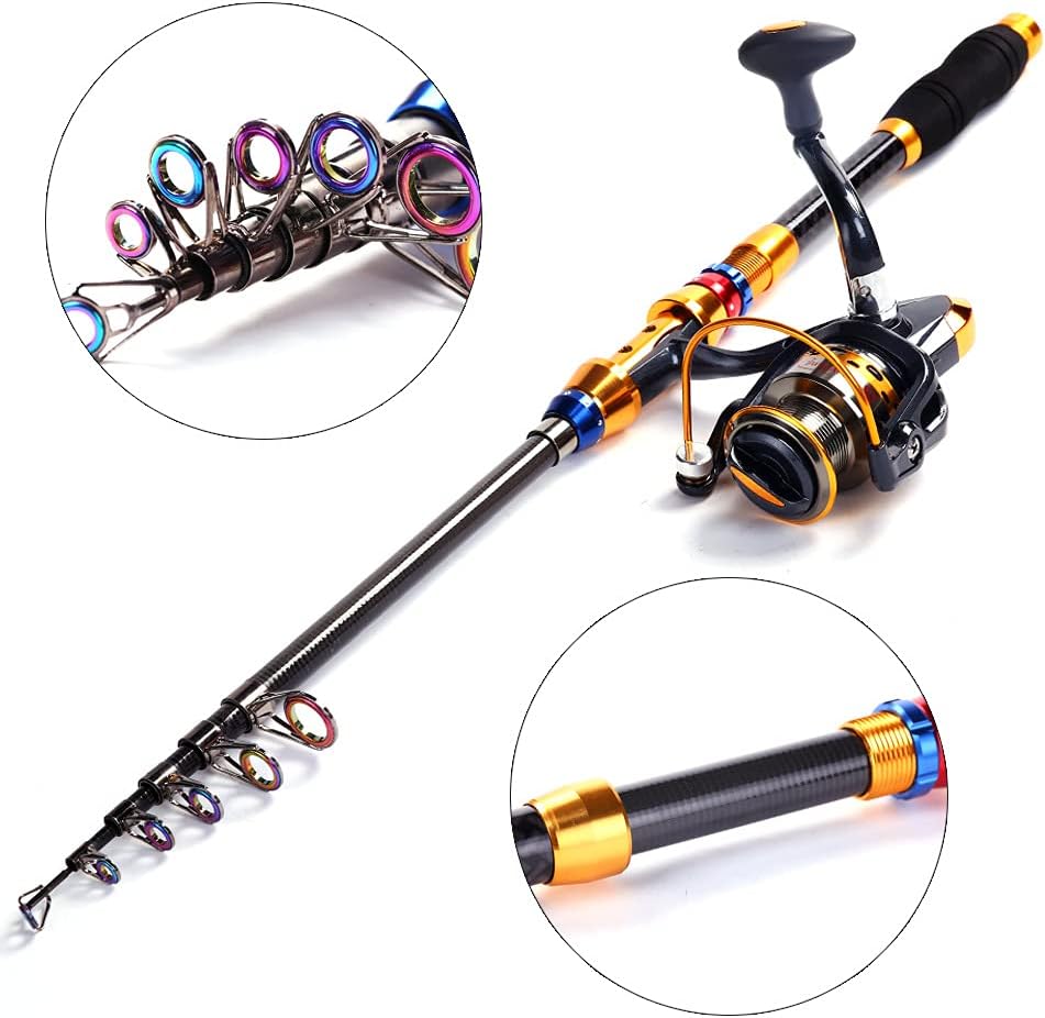Fishing Rod Reel Combos, 24-Ton Carbon Fibre