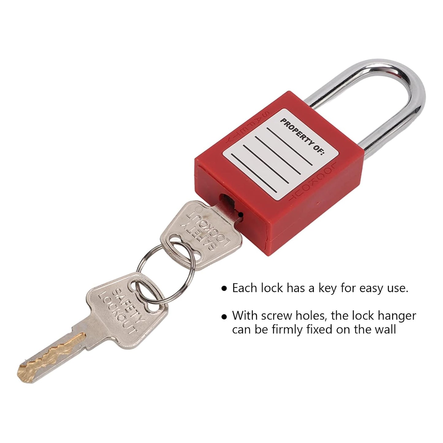 Safety Padlock, Large Capacity Loss Prevention Lock Management Lockout