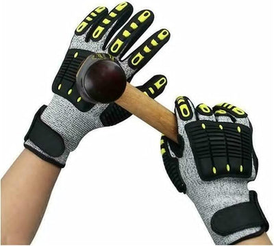 Anti-Vibration Heavy Duty Safety Work Gloves,Cut Resistant Safety Impact Glove