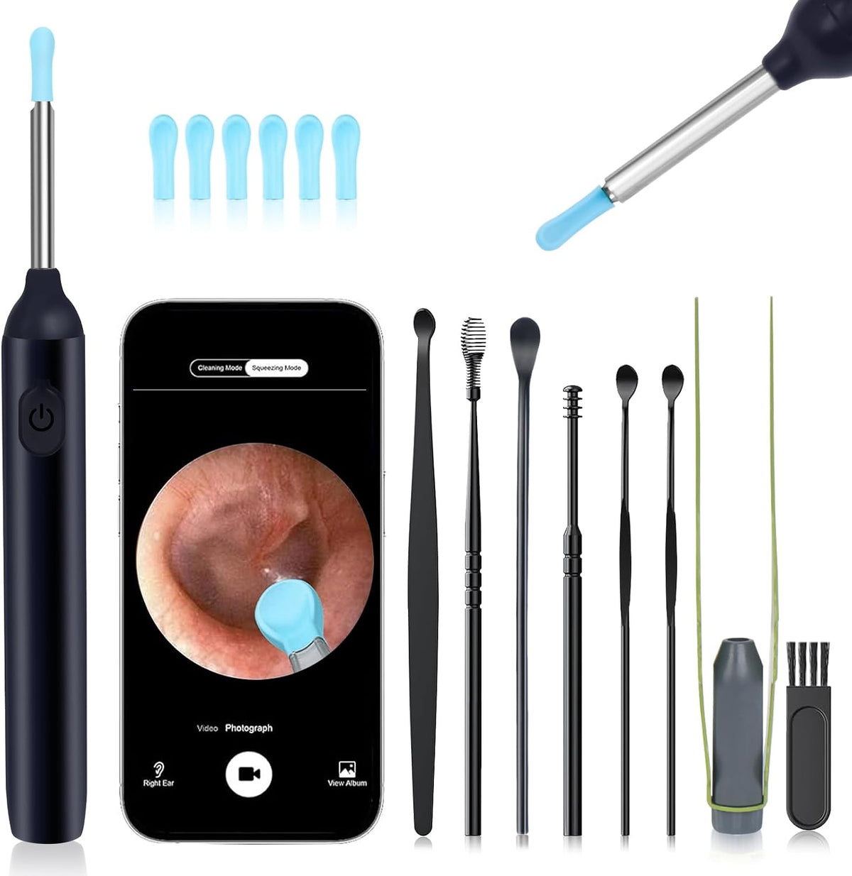 Earwax Remover Tool with 18 Pcs Set IOS/Android