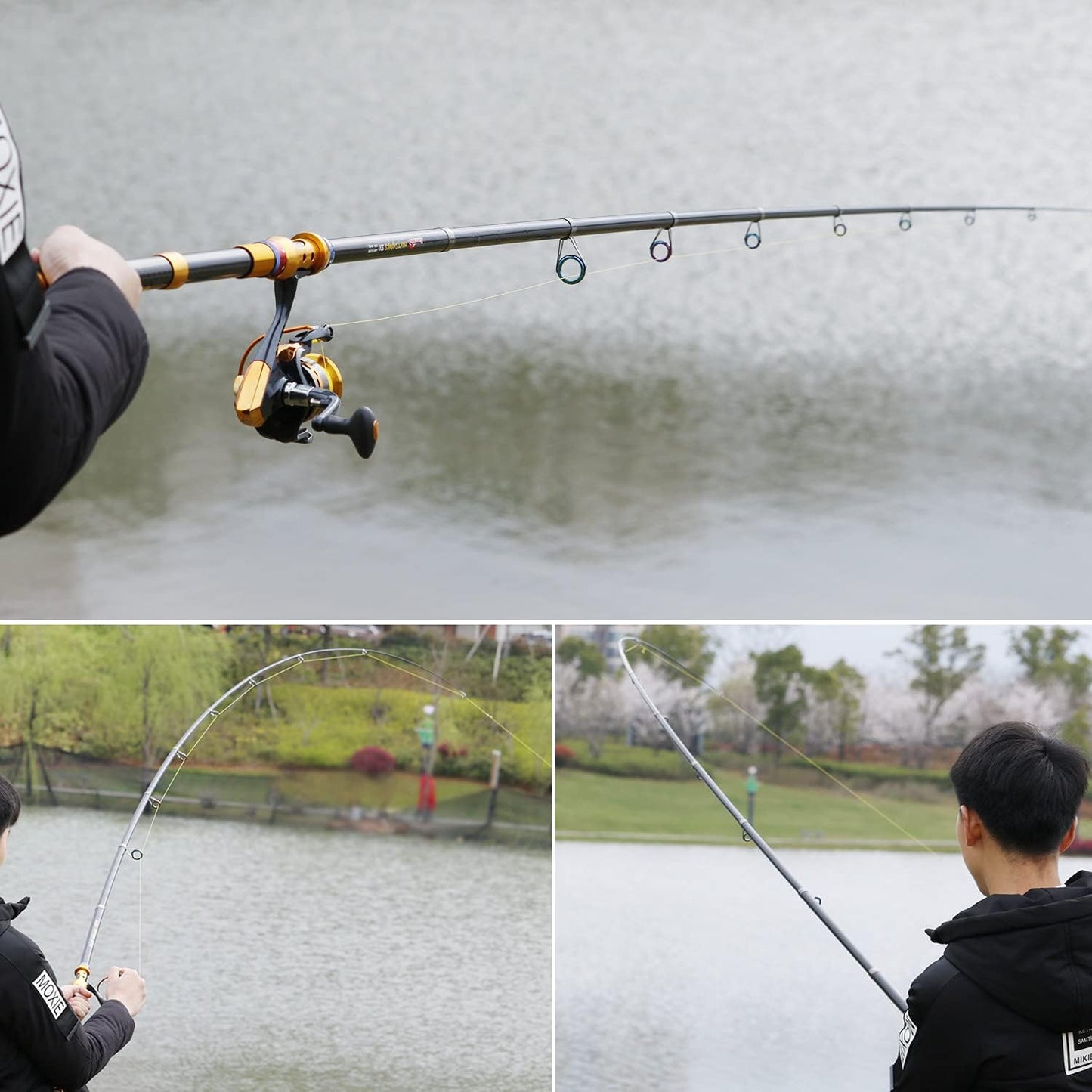 Fishing Rod Reel Combos, 24-Ton Carbon Fibre