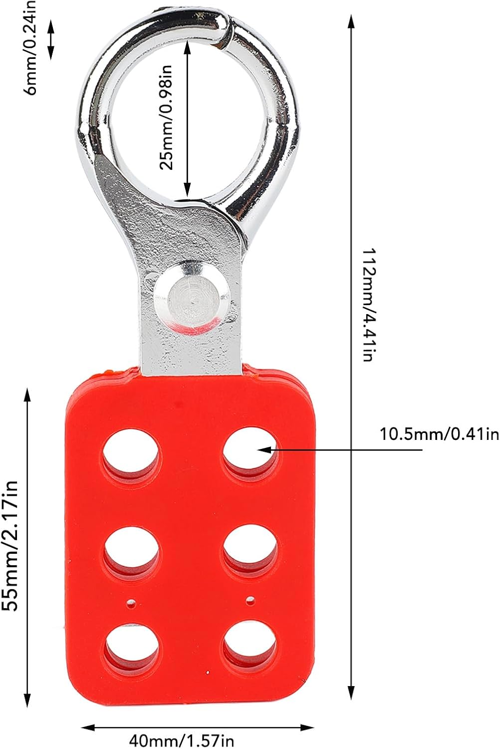 5pcs Lock Out Tag Out Hasp, Safety Hasp Lock 6 Hole Interlock Fireproof Aluminum Padlock