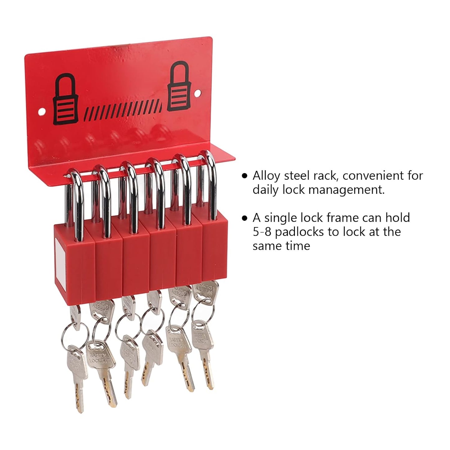Safety Padlock, Large Capacity Loss Prevention Lock Management Lockout