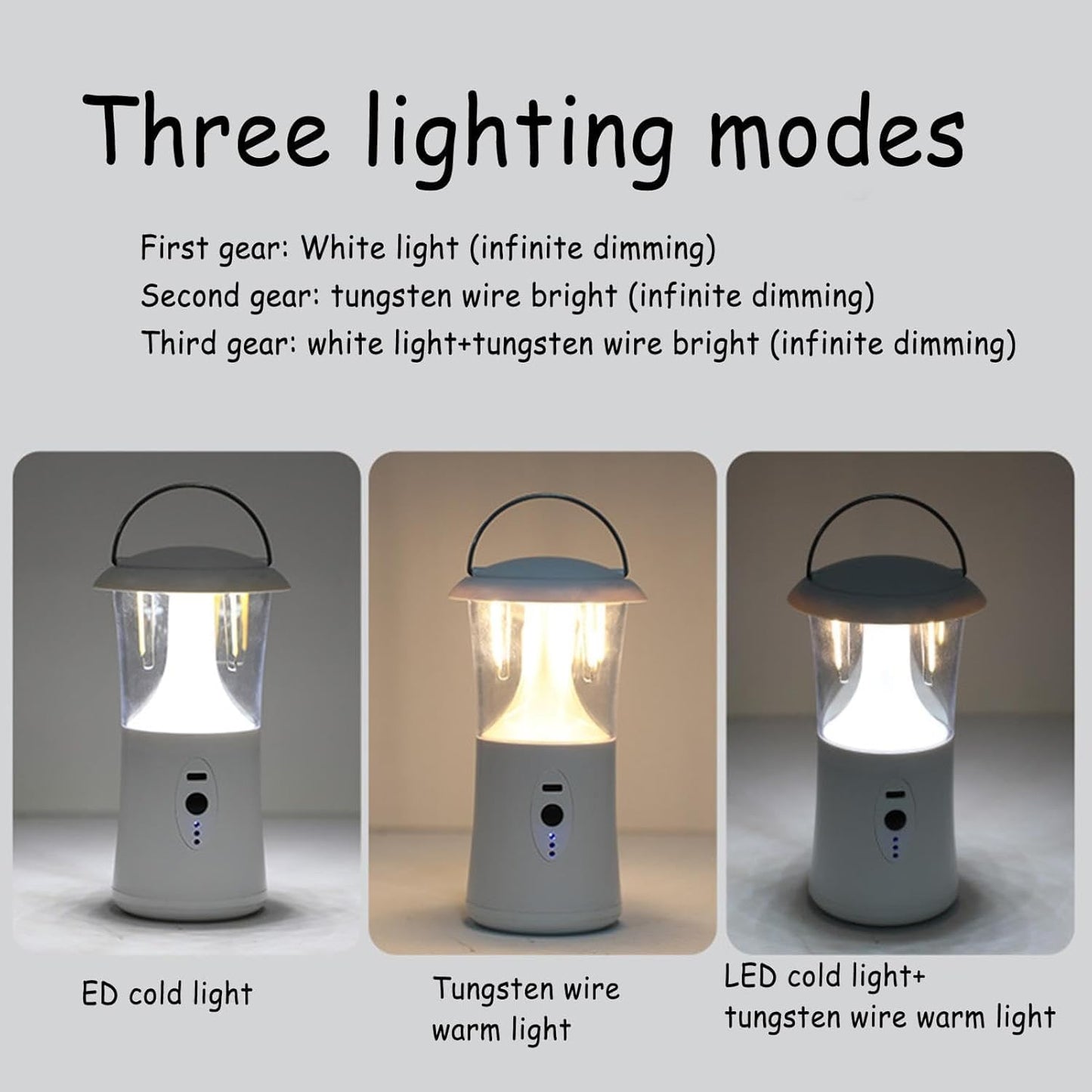 Rechargeable LED Camping Lantern with USB-C Fast Charging