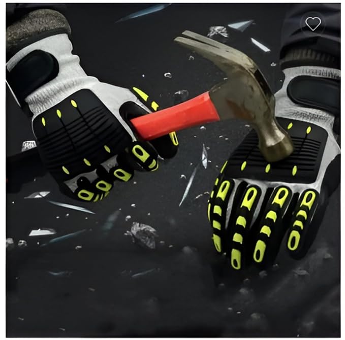 Anti-Vibration Heavy Duty Safety Work Gloves,Cut Resistant Safety Impact Glove