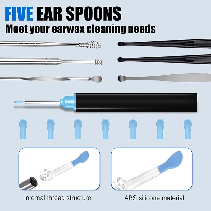 Earwax Remover Tool with 18 Pcs Set IOS/Android