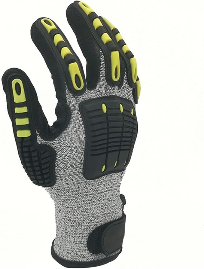 Anti-Vibration Heavy Duty Safety Work Gloves,Cut Resistant Safety Impact Glove