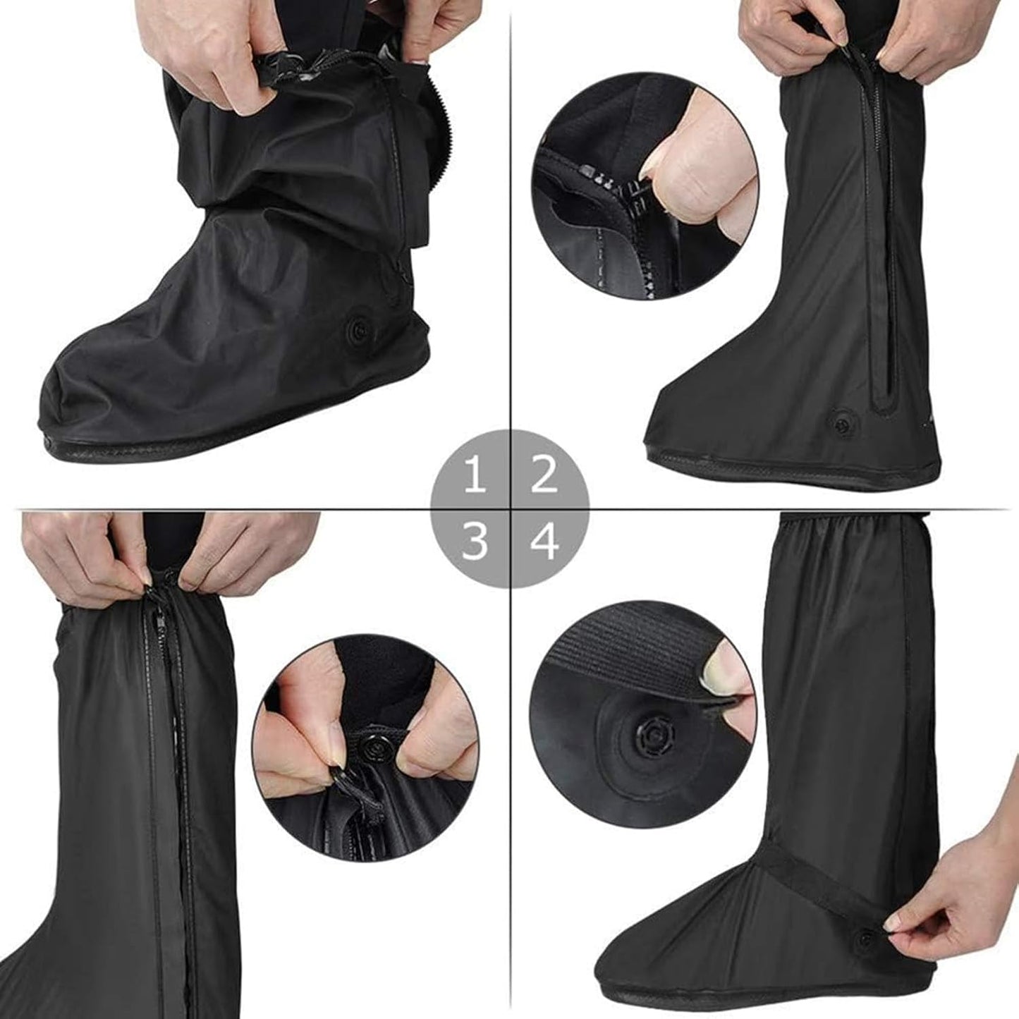 Waterproof Rain Boot Shoe Covers with Reflector