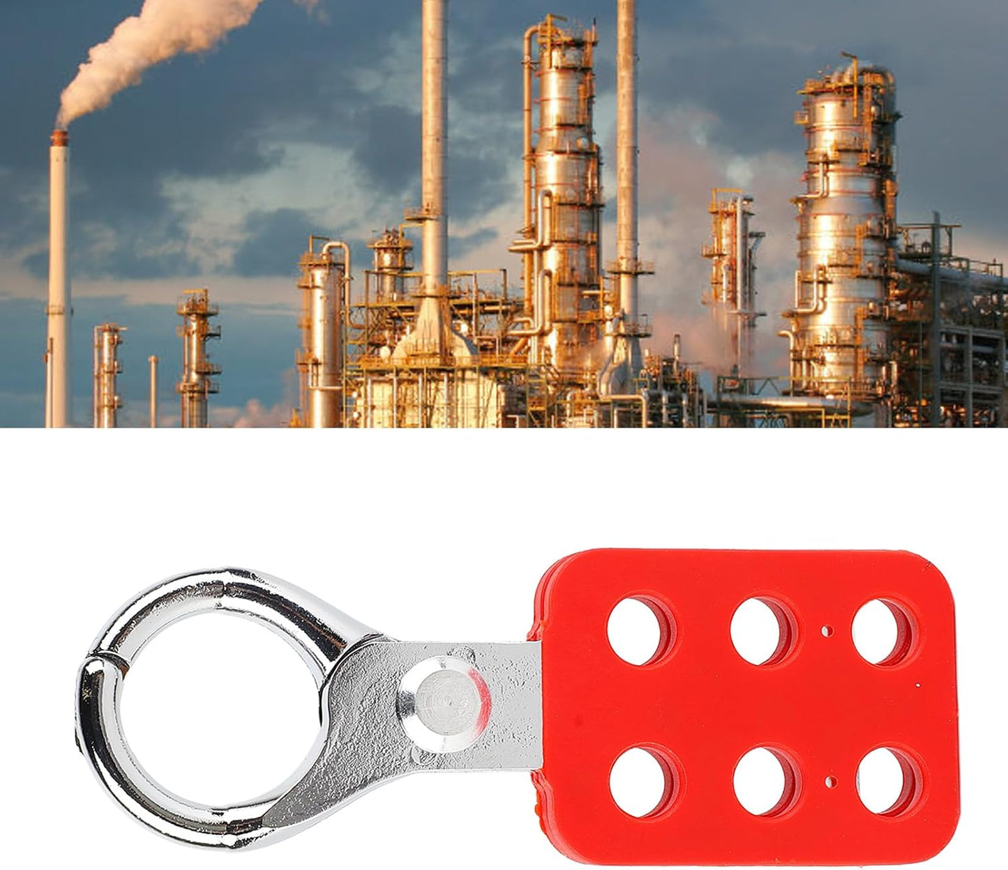 5pcs Lock Out Tag Out Hasp, Safety Hasp Lock 6 Hole Interlock Fireproof Aluminum Padlock
