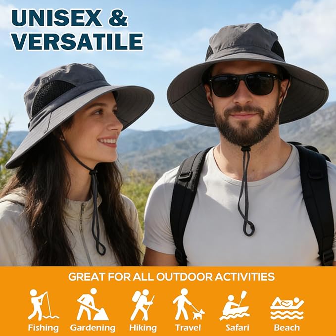 Sun Hat for Men/Women, Waterproof Wide Brim