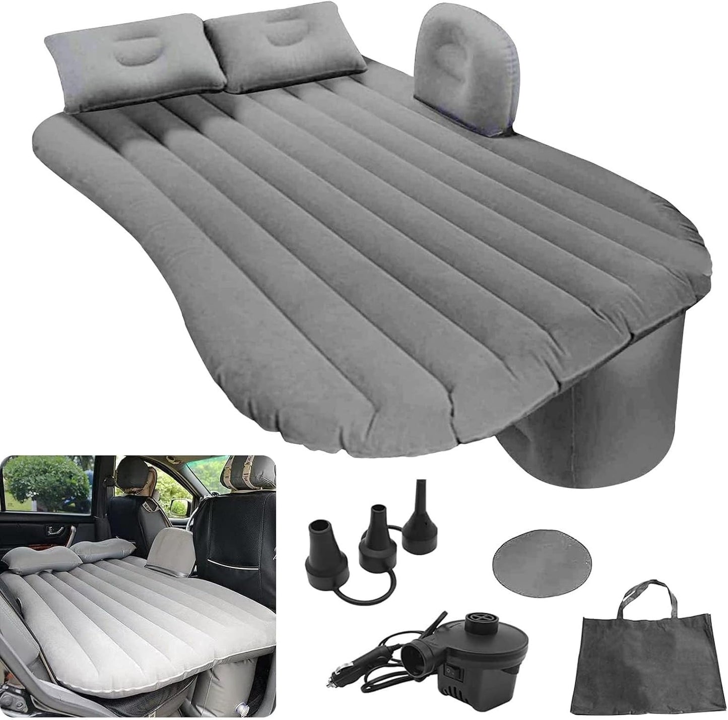 Car Inflatable Bed with Pump & 2 Air Pillow