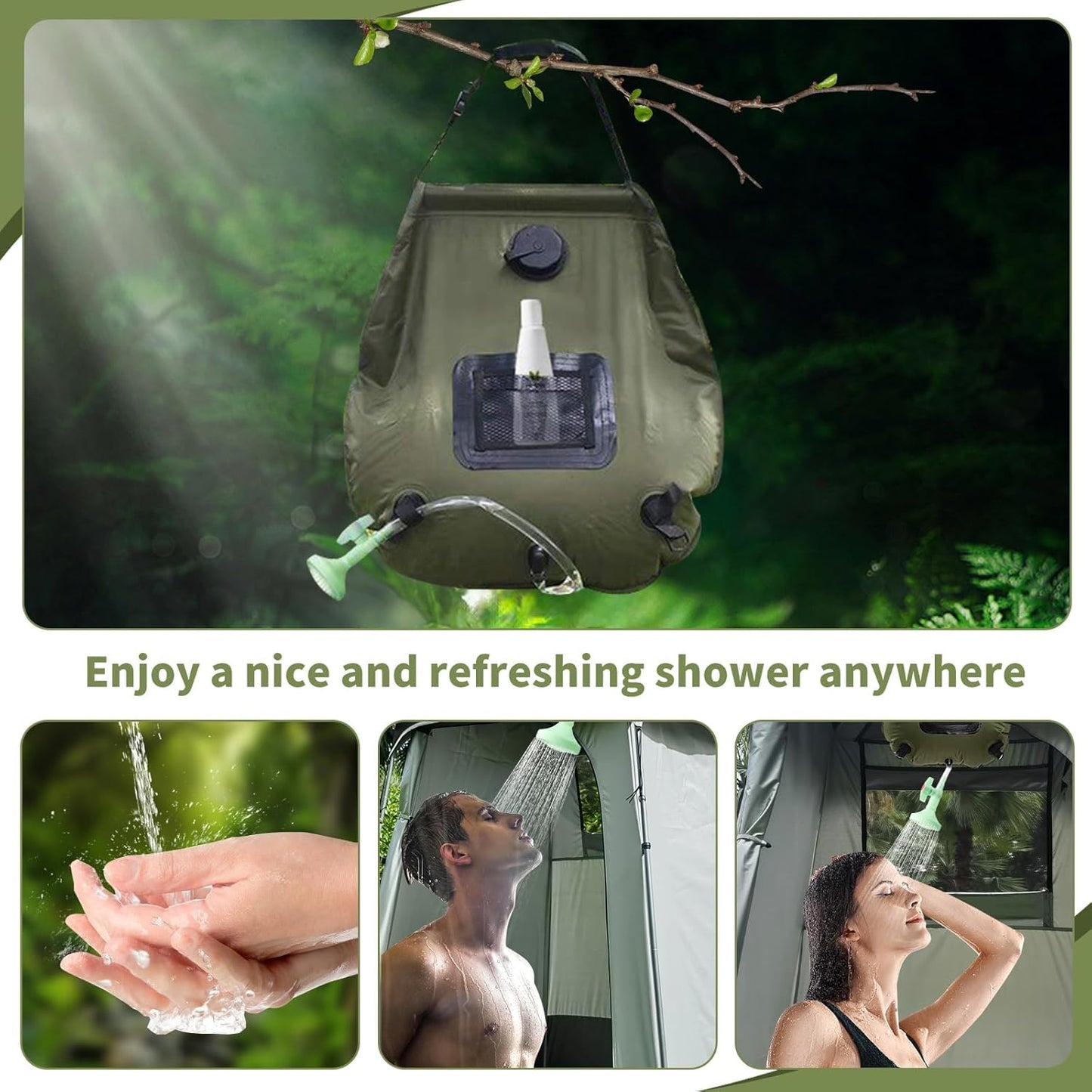 Solar shower bag 20L capacity