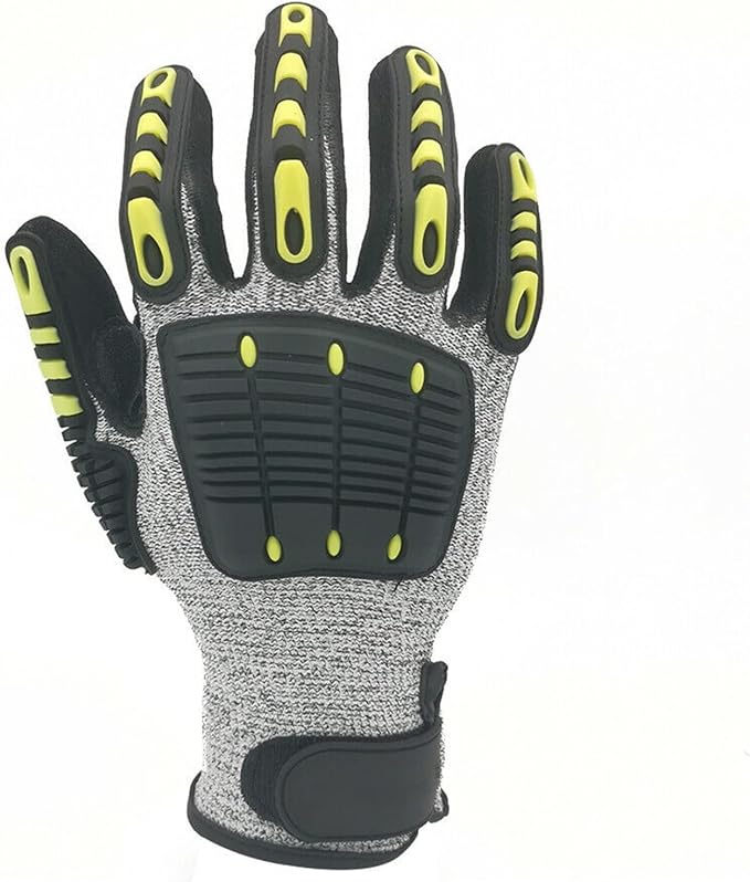 Anti-Vibration Heavy Duty Safety Work Gloves,Cut Resistant Safety Impact Glove