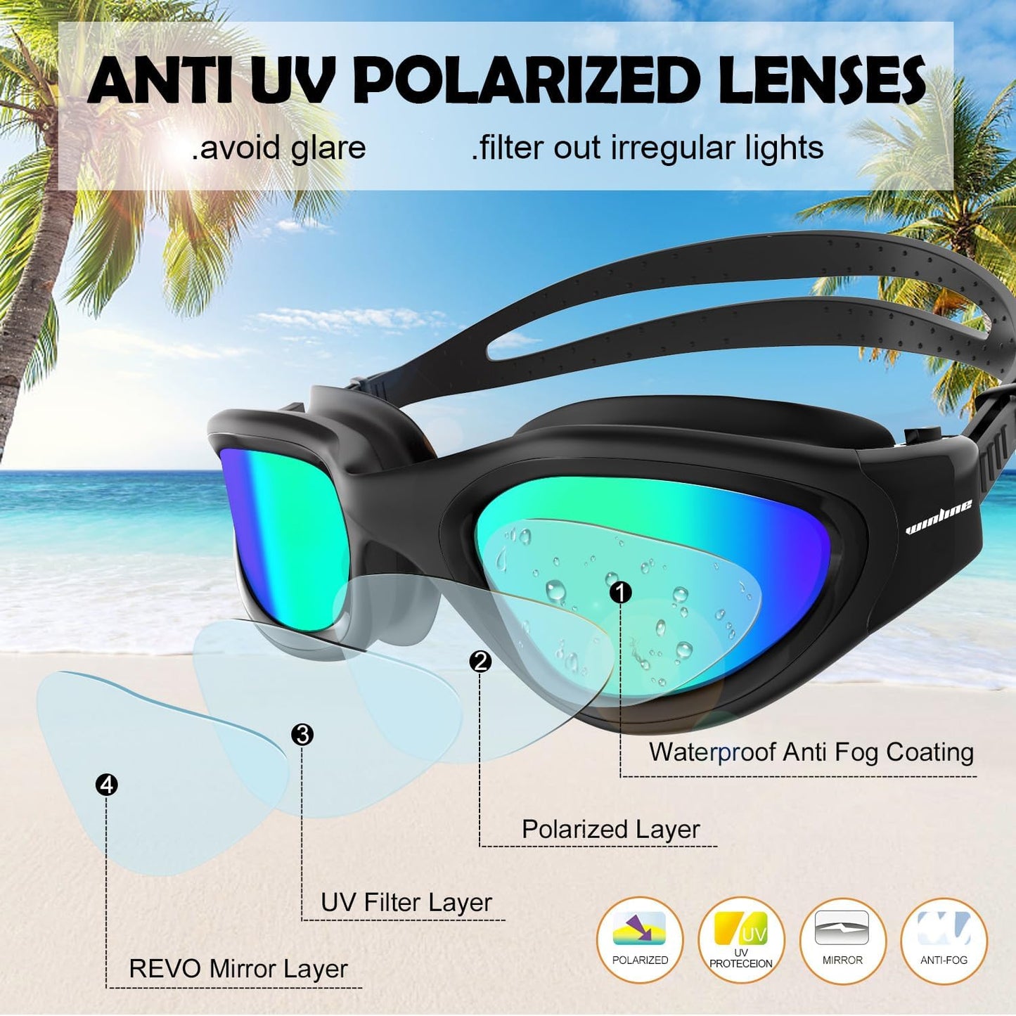 Swimming Goggles Swim Pool Goggles Anti Fog