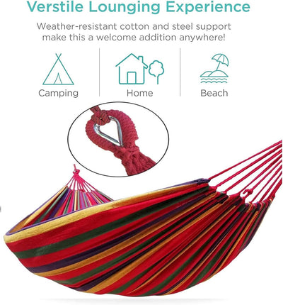 Camping Hammock Extra Large Canvas Cotton Hanging