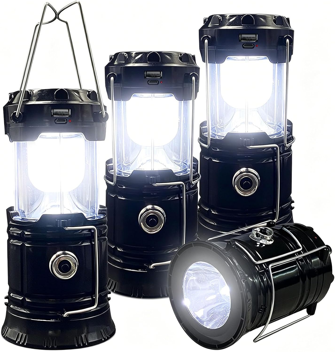 Collapsible Portable LED Camping Lantern Lightweight Waterproof Solar