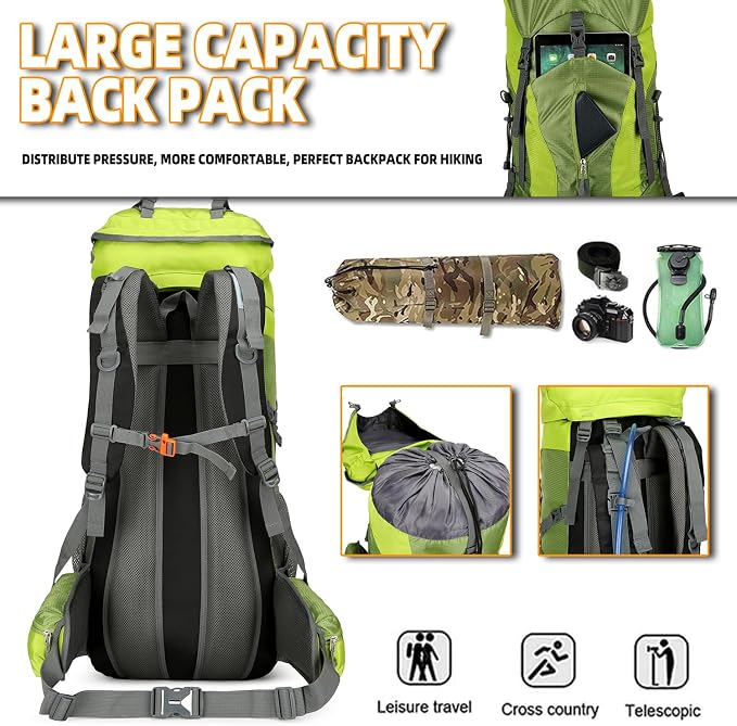 80L Hiking Backpack for Men Women Daypack Backpack Outdoor Waterproof