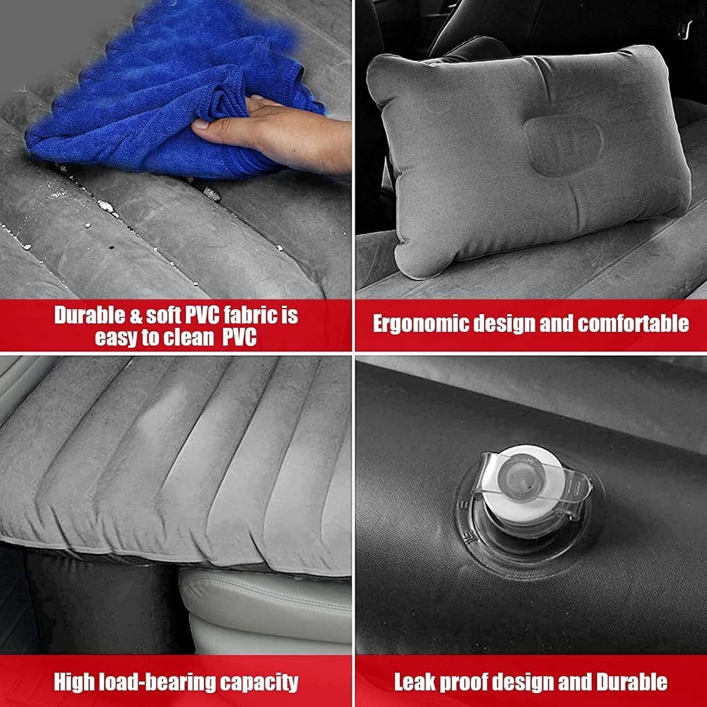 Car Inflatable Bed with Pump & 2 Air Pillow
