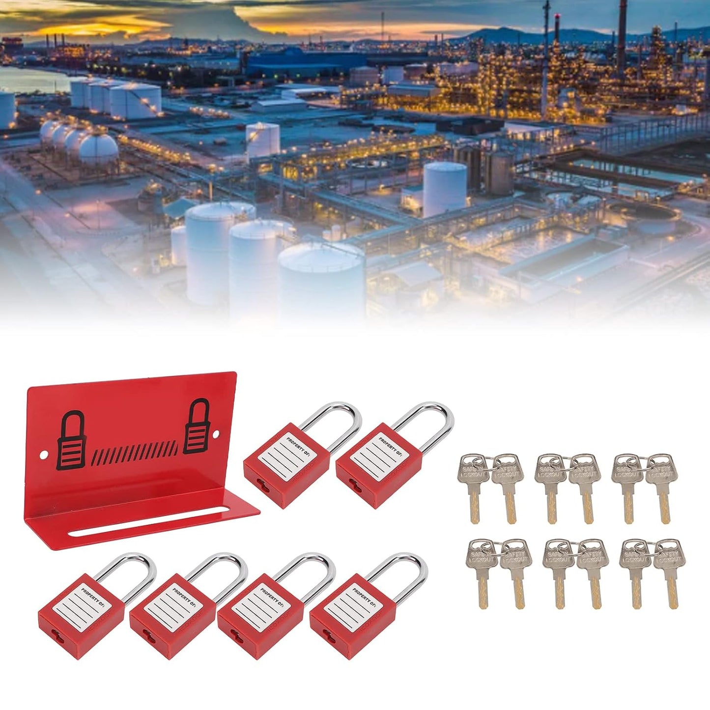 Safety Padlock, Large Capacity Loss Prevention Lock Management Lockout