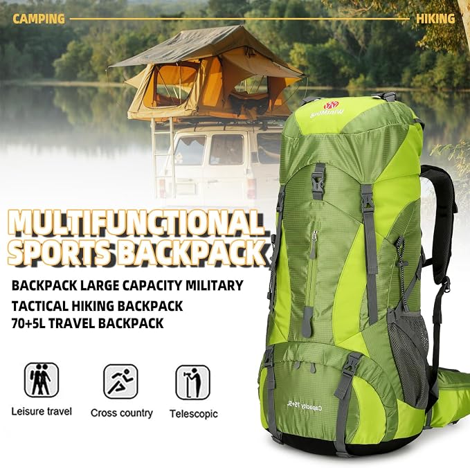 80L Hiking Backpack for Men Women Daypack Backpack Outdoor Waterproof