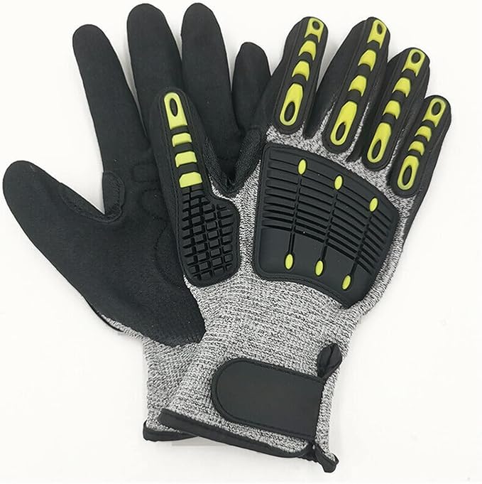 Anti-Vibration Heavy Duty Safety Work Gloves,Cut Resistant Safety Impact Glove
