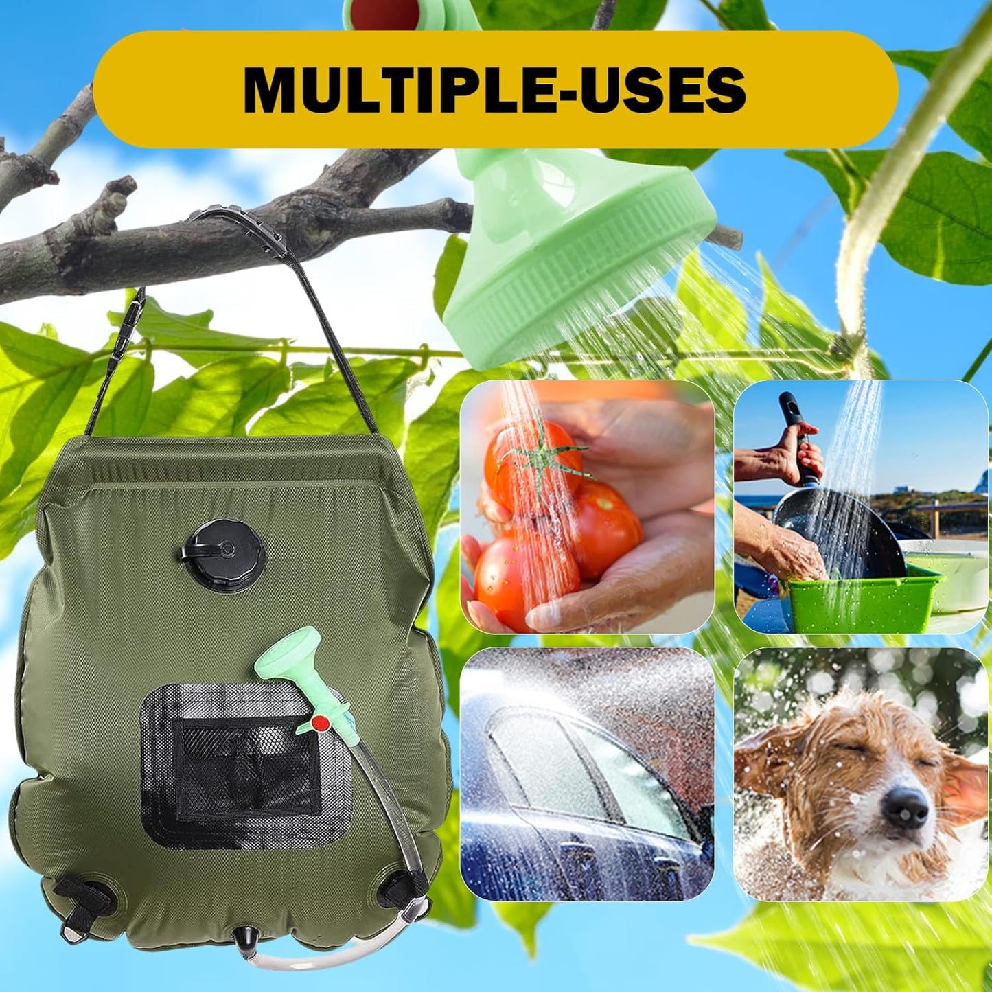 Solar shower bag 20L capacity