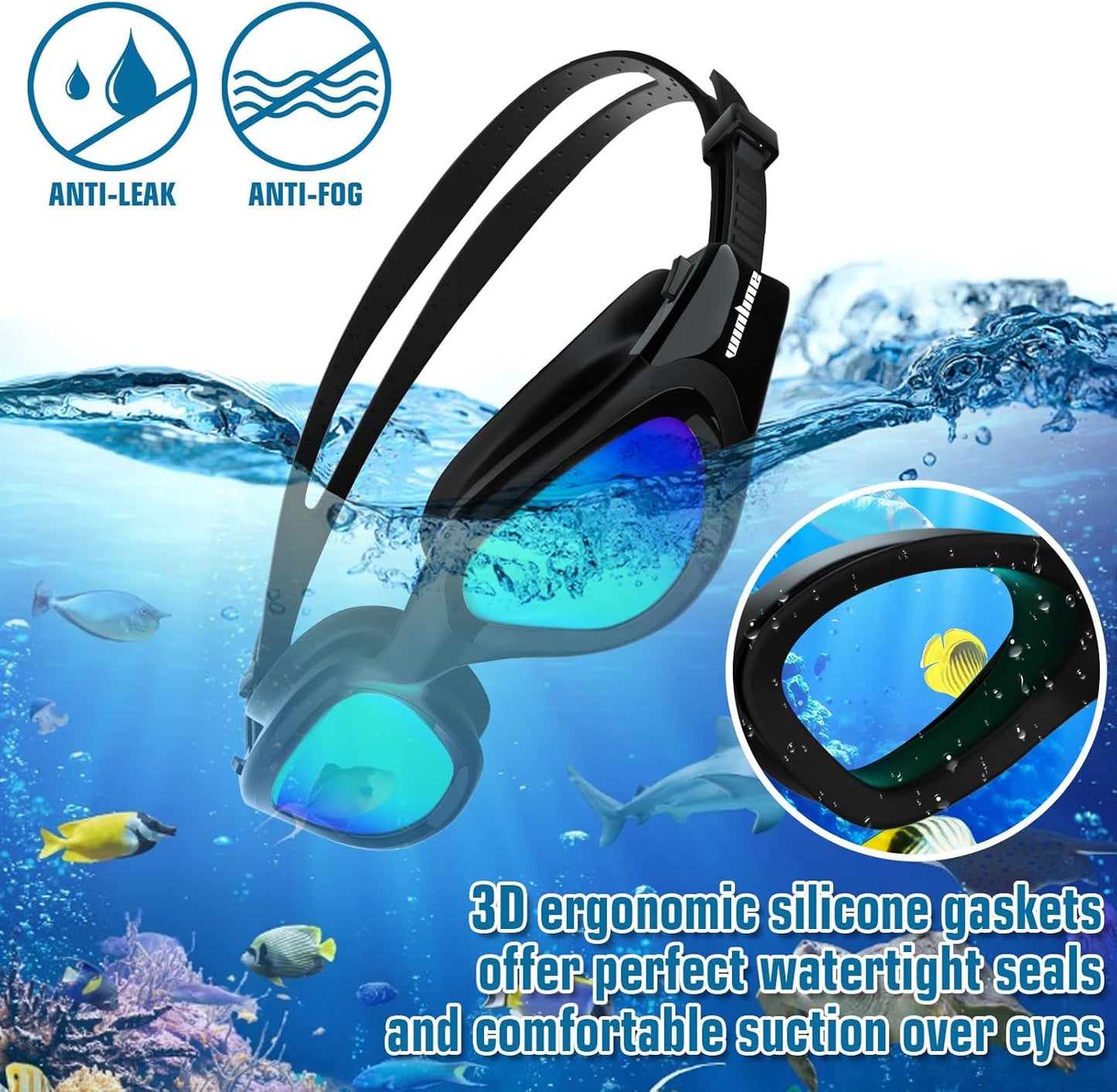 Swimming Goggles Swim Pool Goggles Anti Fog