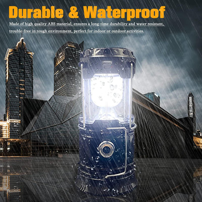 Collapsible Portable LED Camping Lantern Lightweight Waterproof Solar