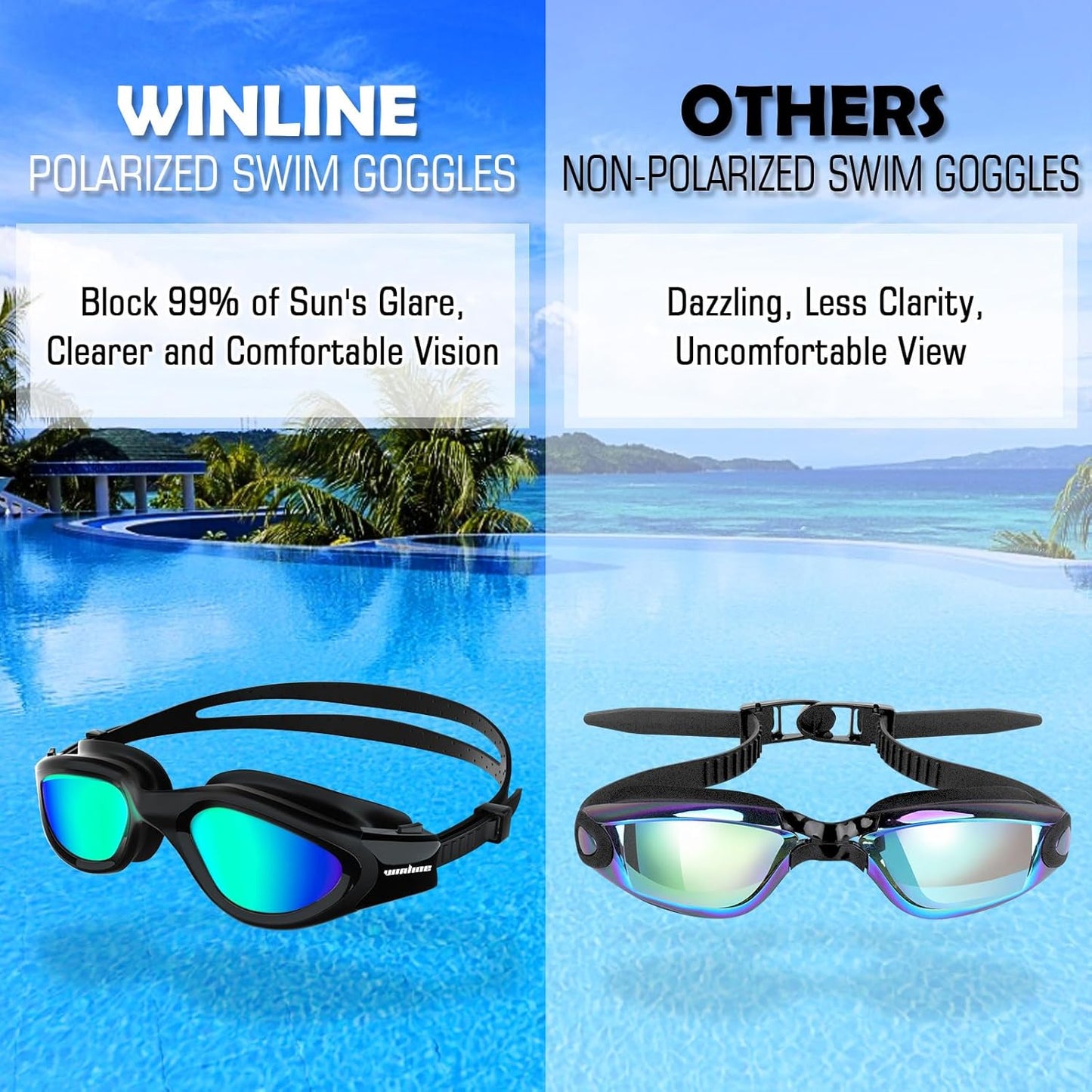 Swimming Goggles Swim Pool Goggles Anti Fog