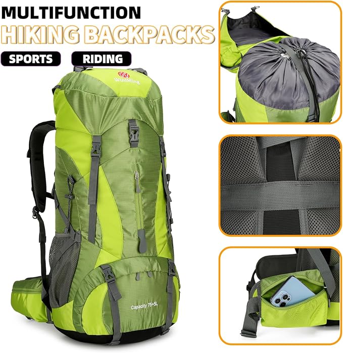 80L Hiking Backpack for Men Women Daypack Backpack Outdoor Waterproof