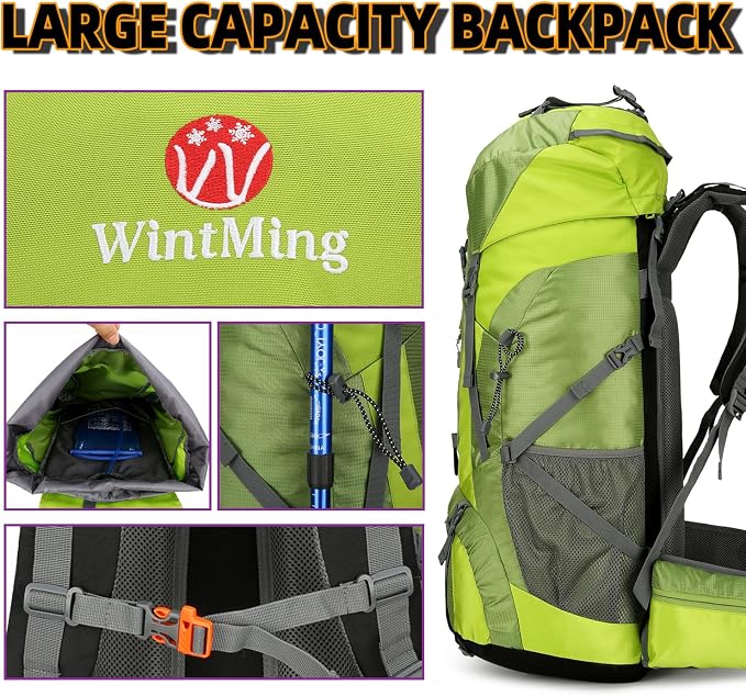 80L Hiking Backpack for Men Women Daypack Backpack Outdoor Waterproof