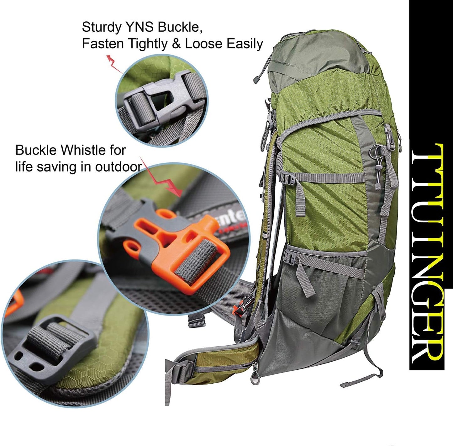 80L Hiking Backpack for Men Women Daypack Backpack Outdoor Waterproof