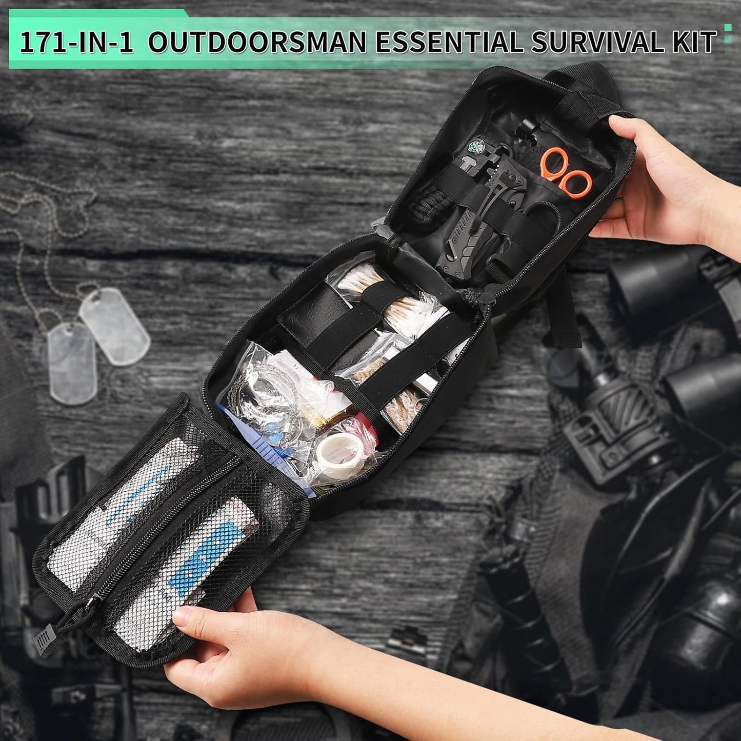 🏕️ Elite Ultimate Survival Kit 100+ Equipments  – Your Tactical Partner for Any Emergency