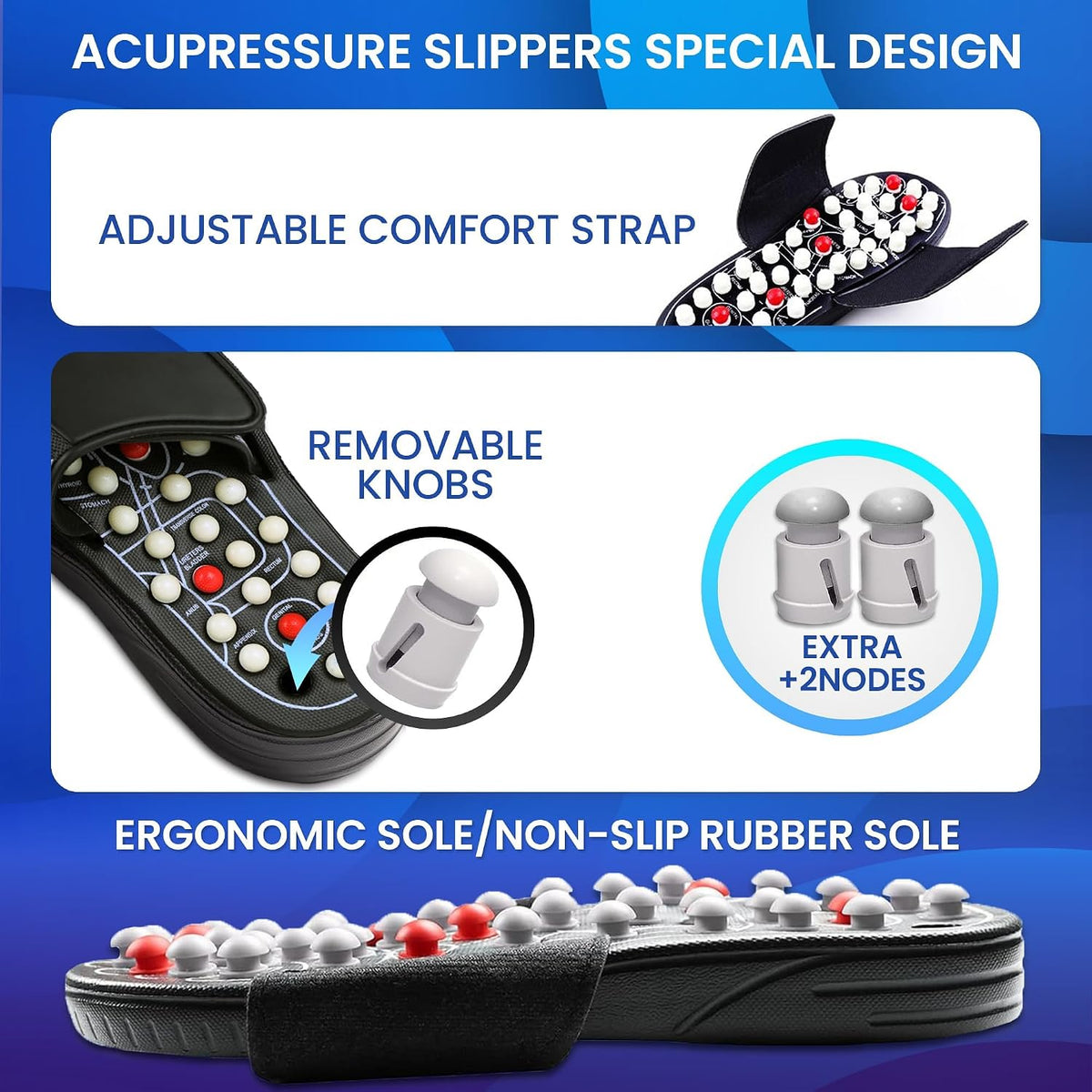 Reflexology Massage Slippers, Acupressure Foot Massager