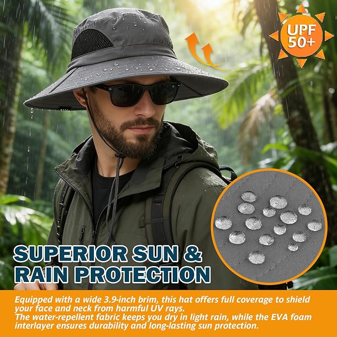 Sun Hat for Men/Women, Waterproof Wide Brim