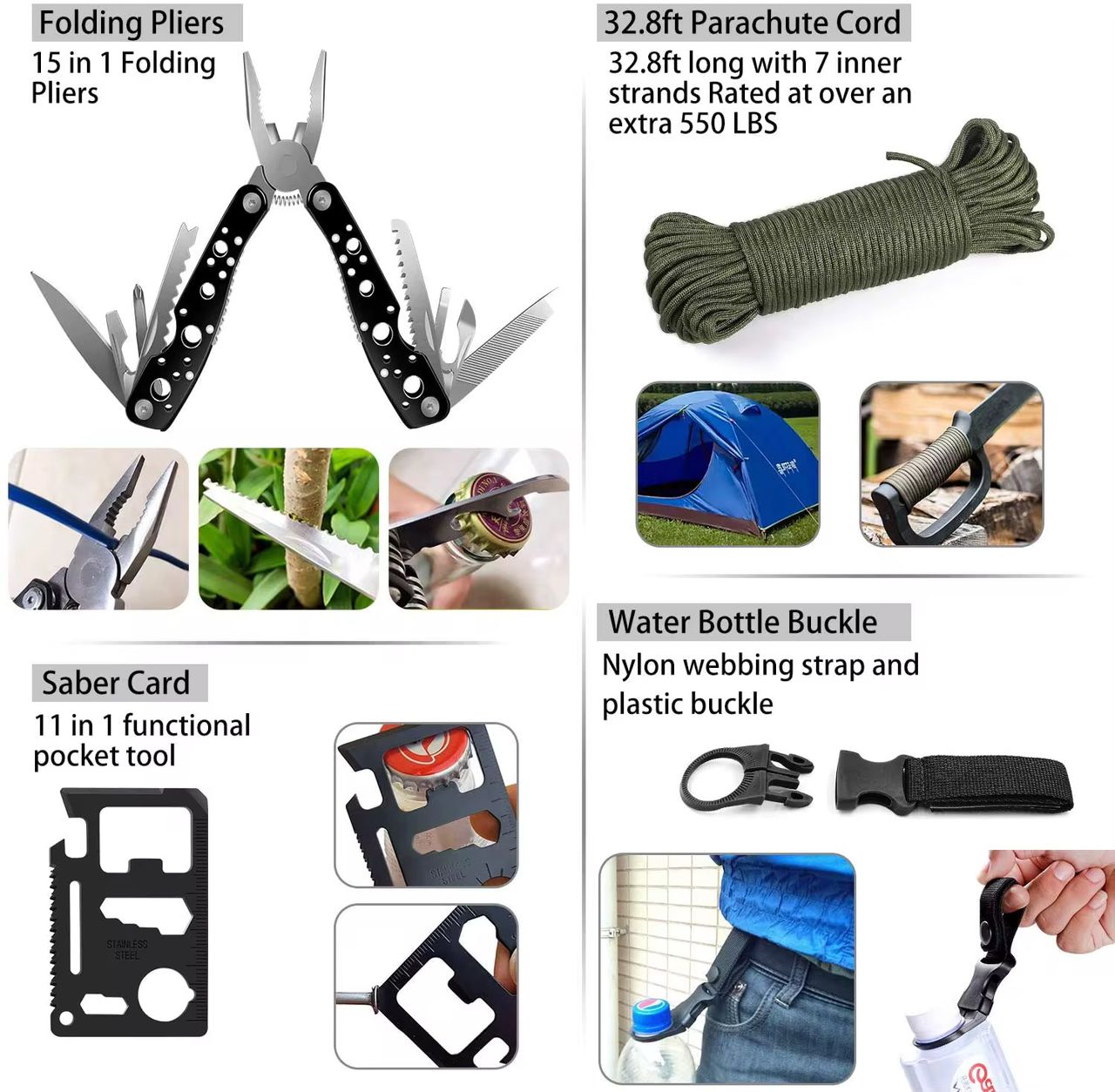 🏕️ Elite Ultimate Survival Kit 100+ Equipments  – Your Tactical Partner for Any Emergency