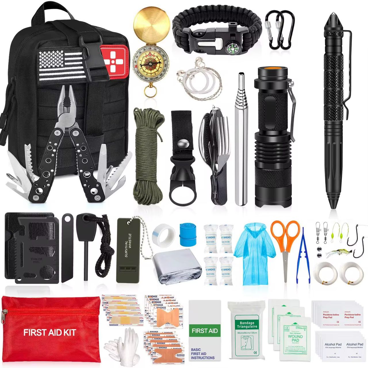 🏕️ Elite Ultimate Survival Kit 100+ Equipments  – Your Tactical Partner for Any Emergency